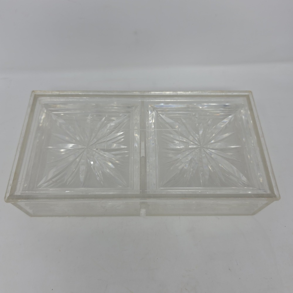 8 VTG Coasters Colony Clear  Starburst Dek-o-Coasters  Duracite  with Case